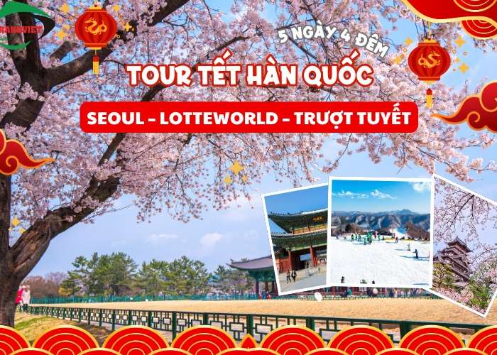 Du Lịch Hàn Quốc 5 Ngày Tết Âm  Seoul – Lotteworld – Trượt Tuyết