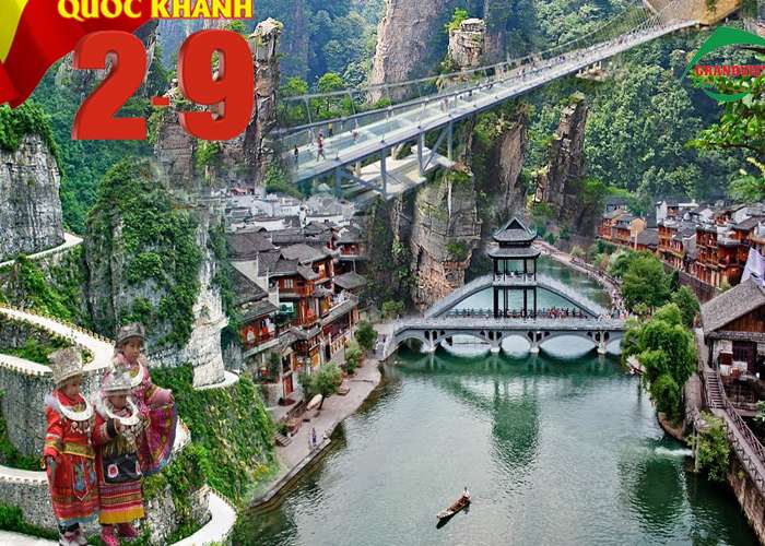 Tour Trương Gia Giới - Thành Đô - Cửu Trại Câu 6 Ngày 5 Đêm 2/9 (Bay Vietjet Air)