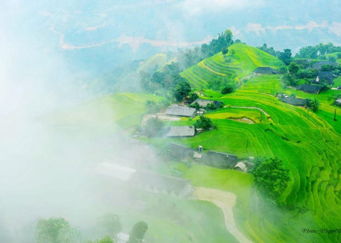 Màu xanh của những khu ruộng bậc thang